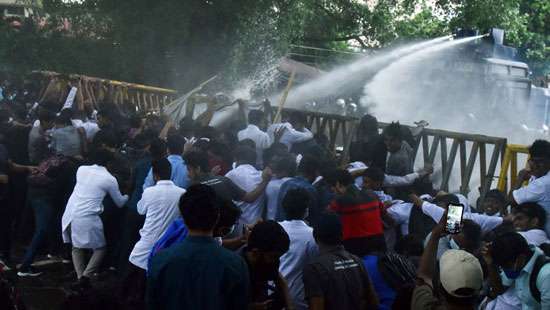 Tear gas fired at medical faculty students