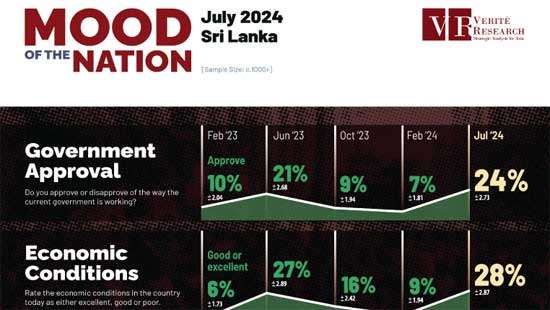 Approval of the government triples to 24% in July