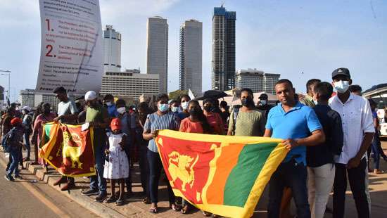 Protest at Galle Face Green continues