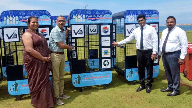 PET bottle collection bins installed