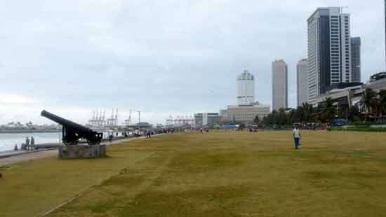 Galle Face, once vibrant, now deserted