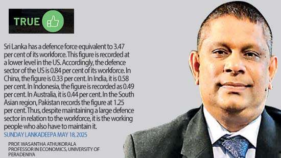 Prof. Athukorala’s valid offence on the size of the defence sector