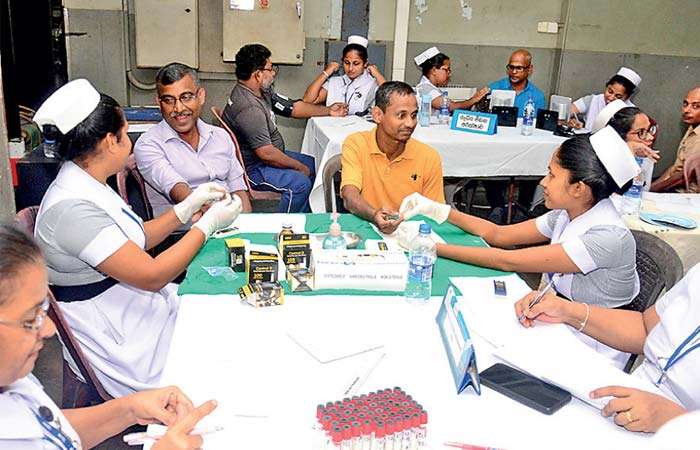 Medical camp at Wijeya Newspapers