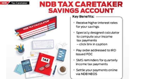 Is it time to pay your income tax? ‘NDB Tax Caretaker’ makes it easy for you than ever before!