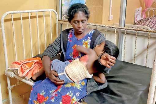 Hot water hurled on child