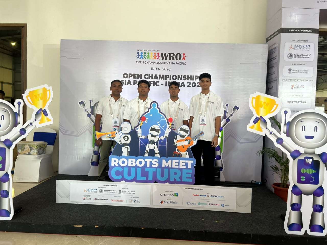 Sri Lankan students presenting their robot projects at the World Robot Olympiad Asia Pacific Open Championship