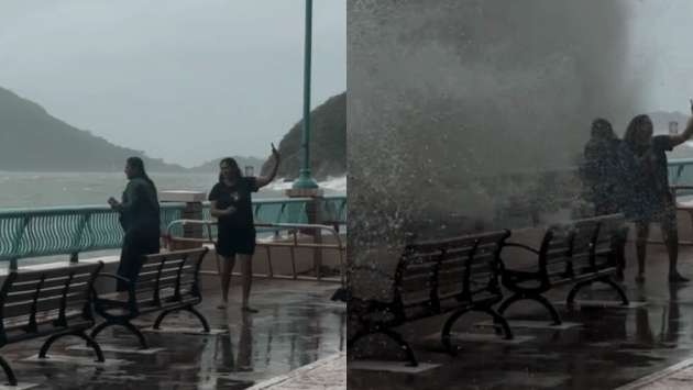 Sri Lankan woman among two arrested for coastal stunt during typhoon