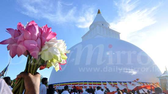 Seeking blessings on Esala Poya day