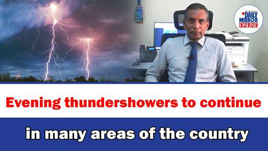 Evening thundershowers to continue in many areas of the country