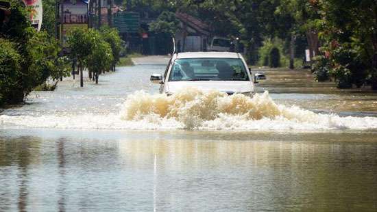 Driving through floods...