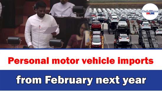 Personal motor vehicle imports from February next year