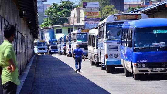 Bus stands look deserted...