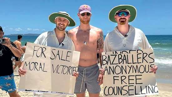 England cricketers for sale on the beach