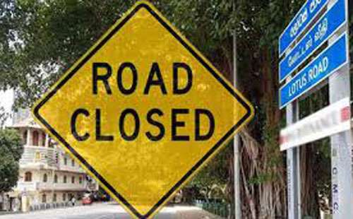 Lotus Road closed due to protest