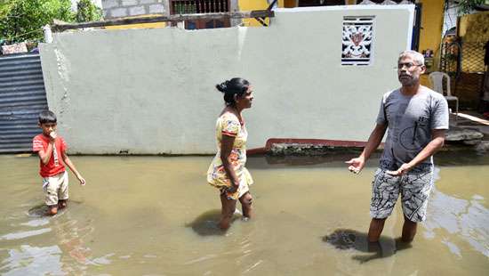 Houses submerged due to heavy rains