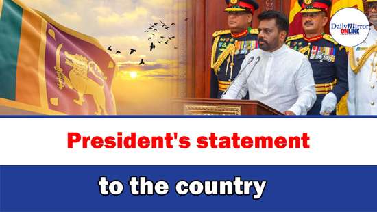 President’s statement to the country