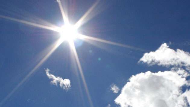 Sun overhead parts of country at 12:12 noon today