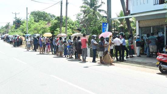 Long queue to buy milk powder…