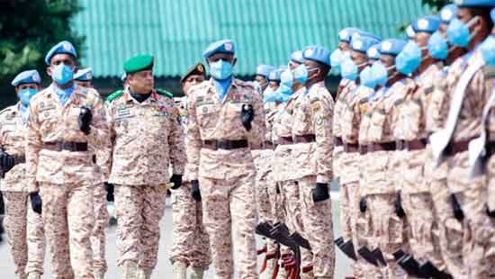 Lebanon bound troops present salute to Army Chief