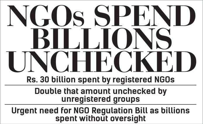 NGOs spend billions unchecked