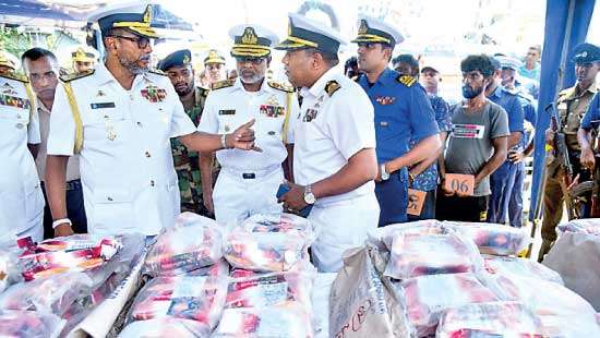 Navy seizes local fishing trawler carrying 125kgs of heroin