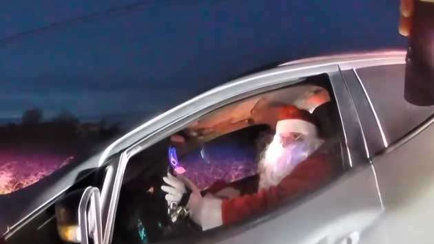 Ho Ho No! Santa pulled over for speeding