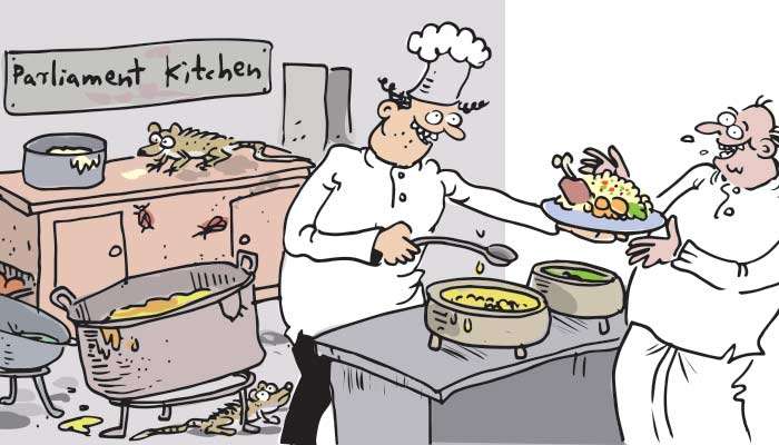 Parliament kitchen filthy: Speaker