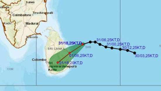 Depression over SW Bay of Bengal enters island: Met.Dept.