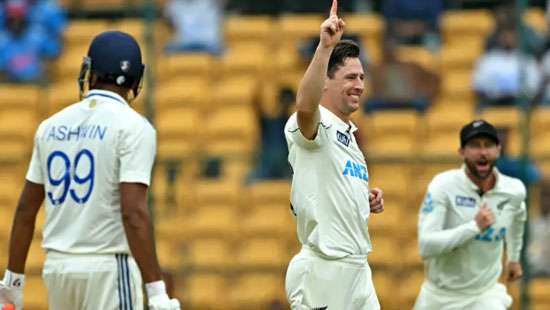 India all out for 46 against New Zealand in first Test