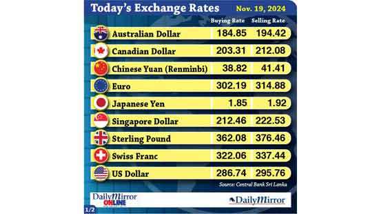 Today’s exchange rate - 19 November 2024