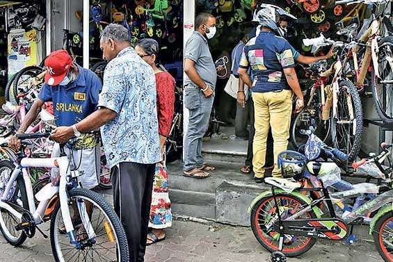 People rush to purchase bicycles