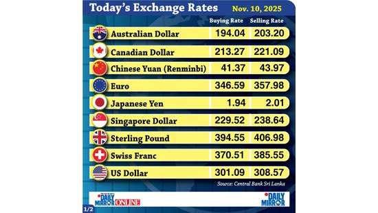 Today’s exchange rate - 10 November 2025