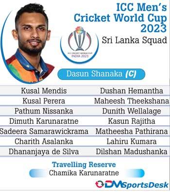 World Cup 2023: Sri Lanka announce squad; injured Hasaranga not included