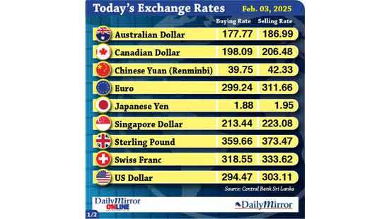 Today’s exchange rate - 03  February  2025
