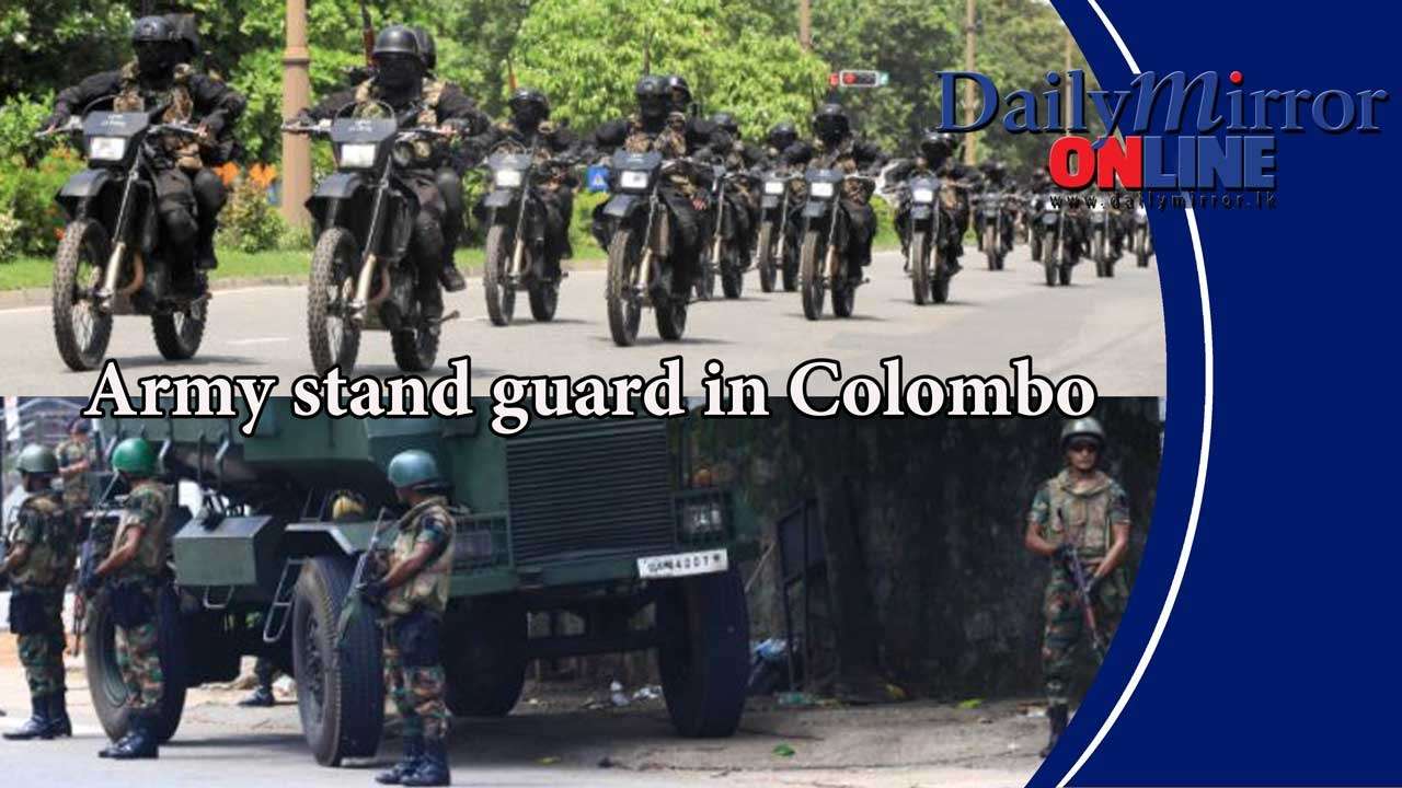 Army stand guard in Colombo