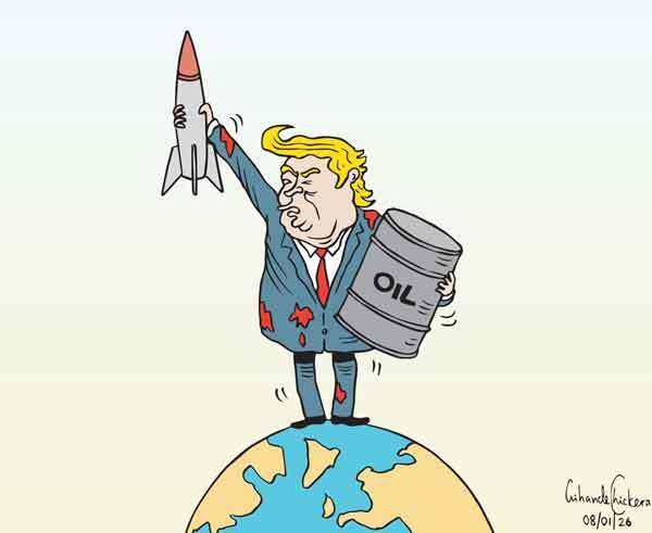 Cartoon of the Day 08-01-2026: Oil and Missiles on the World Stage