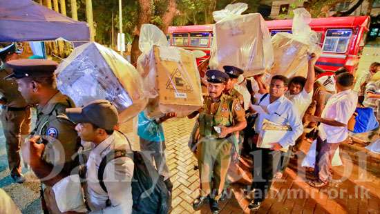 Ballot boxes to counting centers