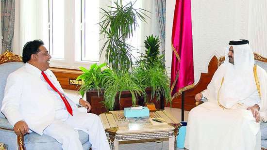 Qatar Deputy Emir meets outgoing SL Ambassador Liyanage