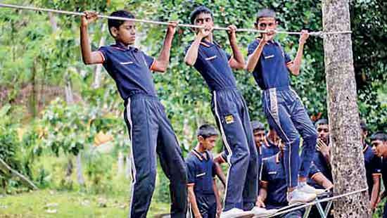 Obstacle Course and Shooting Range ceremonially opened at Mahinda Rajapaksa College, Homagama