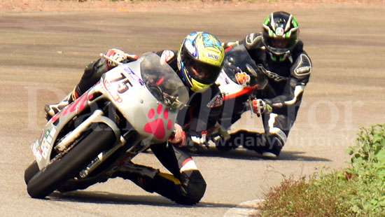 Two wheels motor racing at Mirigama