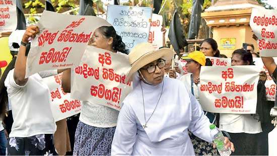 Pro cardinal protest in Negombo