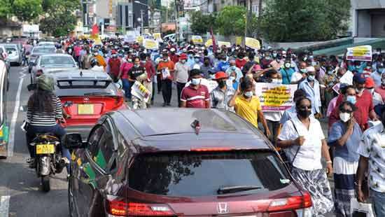 JVP protest at Nugegoda