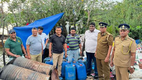 Colombo Excise seize Rs.7.5Mn worth devil’s brew from Muthurajawela swamp