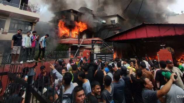 Protesters set Nepal Parliament on fire, Kathmandu airport cancels all flights
