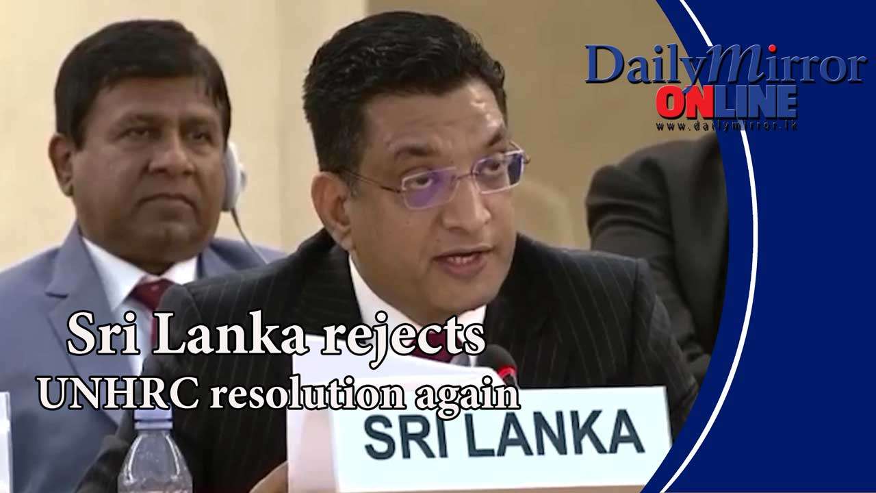 Sri Lanka rejects UNHRC resolution again