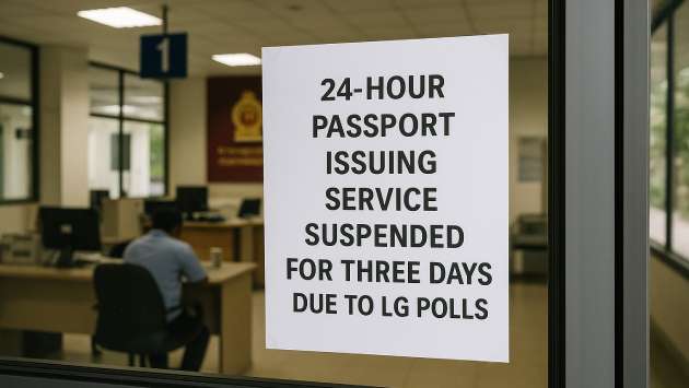 24-hour passport issuing service suspended for three days due to LG polls