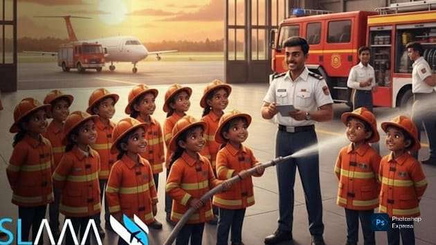 Firefighting awareness holiday programme for children at Ratmalana Airport