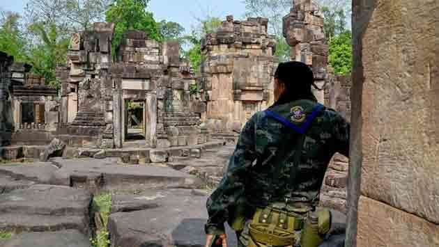 Thai and Cambodian troops clash at disputed border