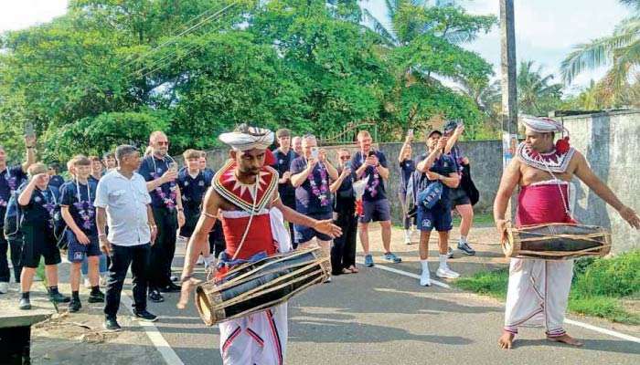 UK school cricket team visits Aluthgama