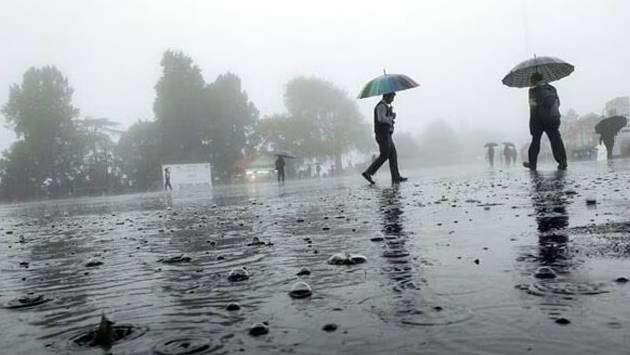 Showers expected in sea areas around island